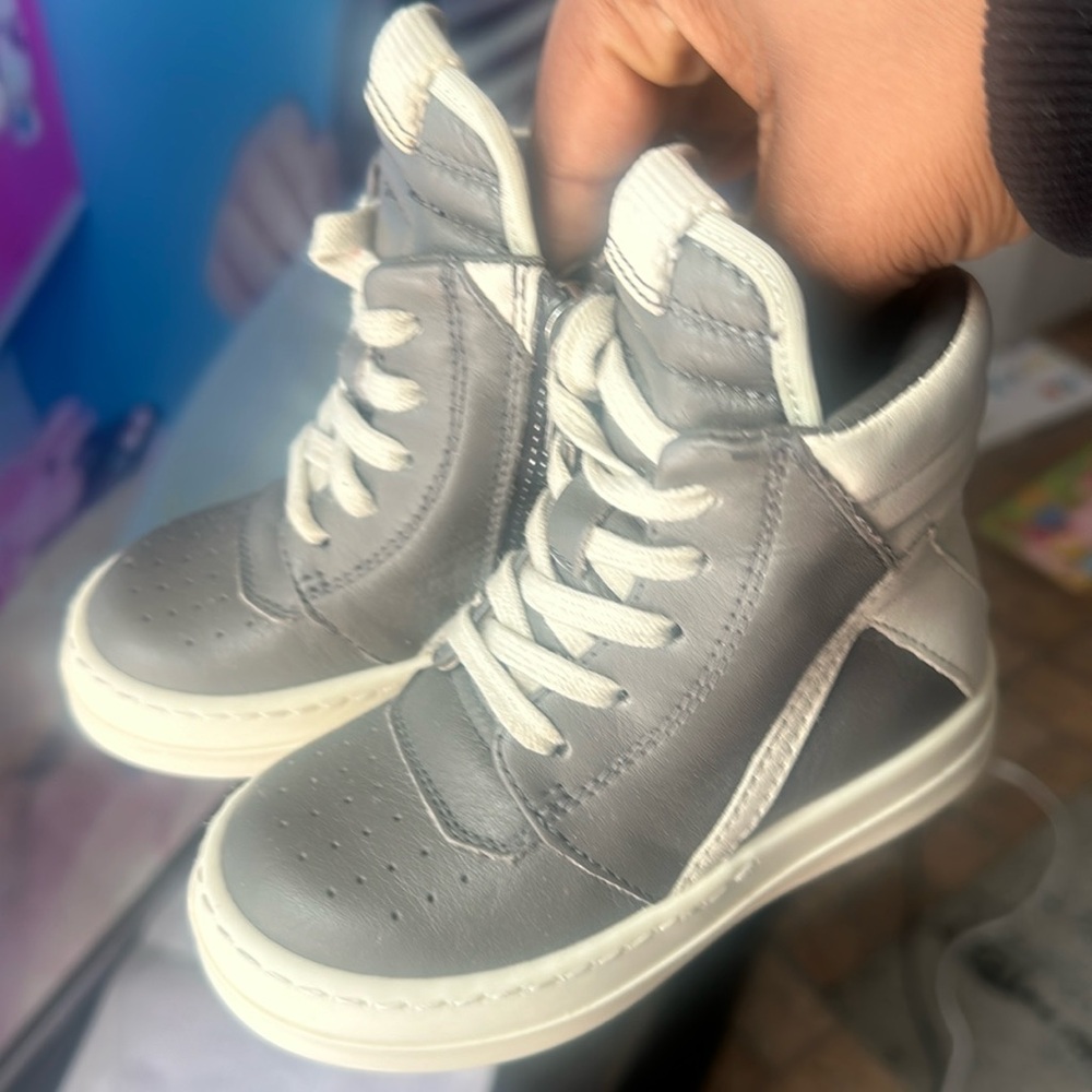Rick Owen’s. Size 7C US. Gray and white. Worn once